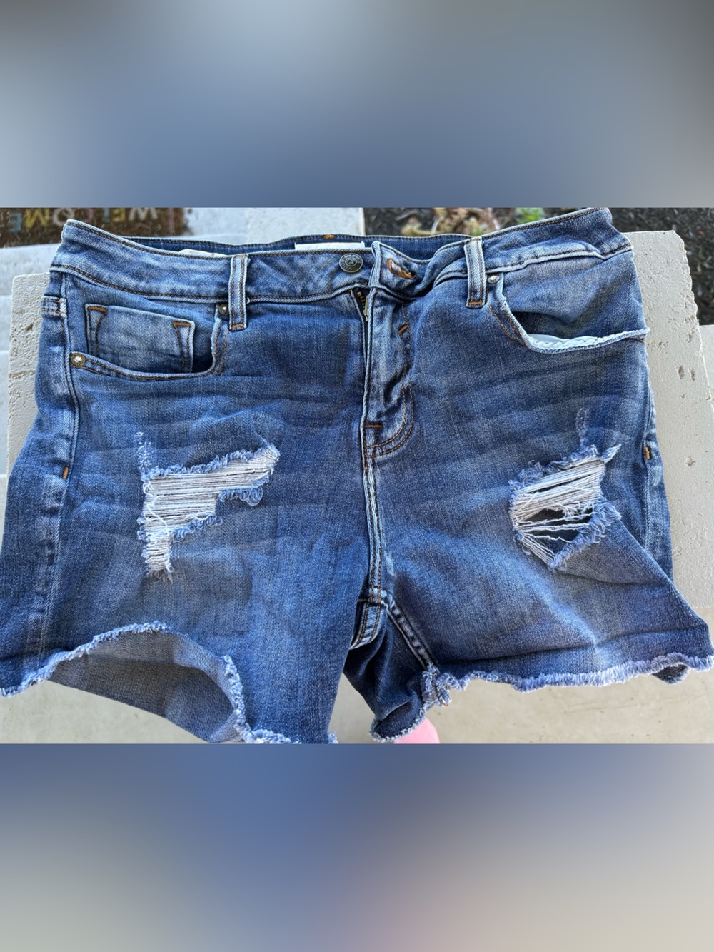 Vigoss Blue Denim Waistband Detail Jeans